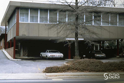 The first SAS office was on Hillsborough Street in Raleigh, North Carolina