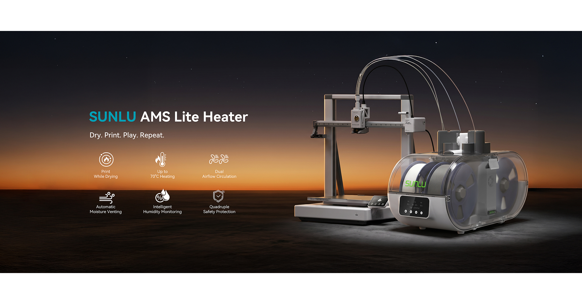 SUNLU Unveils AMS Lite Heater and Expands US Factory for 13th Anniversary