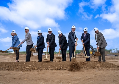 Fibrosan breaks ground on new manufacturing facility in Cassopolis, Michigan. From left to right: 
Michelle Grinnell - Chief Communications Officer - MEDC;
Emilie LaGrow - Village Manager, Cassopolis MI;
David Johnson - Village President, Cassopolis, Michigan;
Erim Yucel - CEO, Fibrosan;
Erdem Yucel  - Owner, Fibrosan;
Tolga Soykan - President, Fibrosan;
Tahir Bora Atatanir - Turkish Chicago Consulate General;
Terry Rubenthaler - President & CEO at Midwest Energy Cooperative. 
