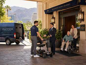 Cloud of Goods helps hotels and travel partners arrange mobility and accessibility gear before travelers arrive. Cloud of Goods helps hotels and travel partners arrange mobility and accessibility gear before travelers arrive.