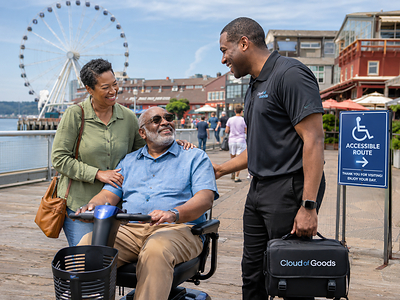 Cloud of Goods delivers mobility gear that helps travelers participate more fully in destination experiences.