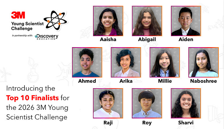 3M Young Scientist Challenge Names 10 Finalists for 2026 National Competition