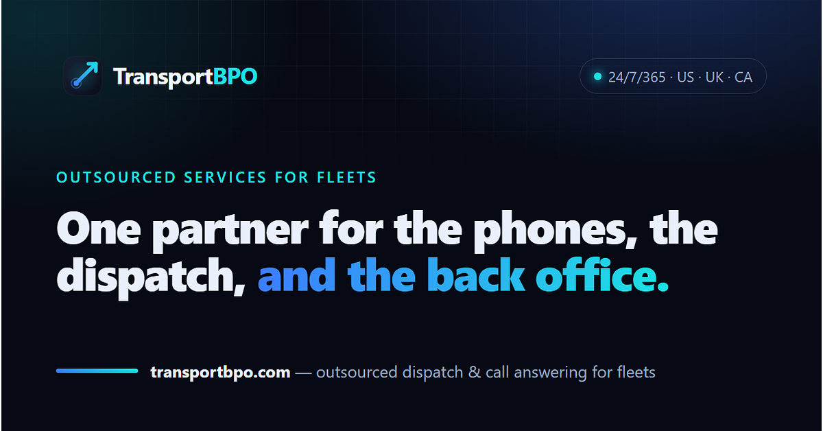 Transportation BPO Expands Virtual Agent and 24/7 Call Answering Services for Transportation Companies in the US, UK, Canada and Australia
