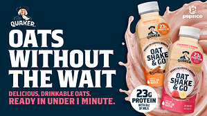No Bowl. No Spoon. No Overnight Wait. Introducing Quaker Oat Shake & Go
