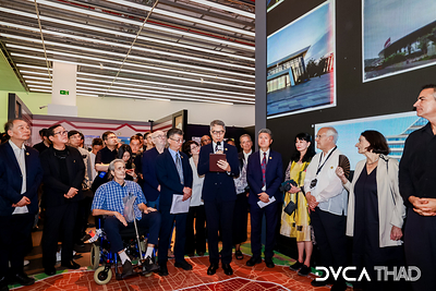 (Photo: Liu Yulong, Chief Curator of the China Pavilion and Chairman of THAD, Delivered Remarks at the Opening Ceremony)