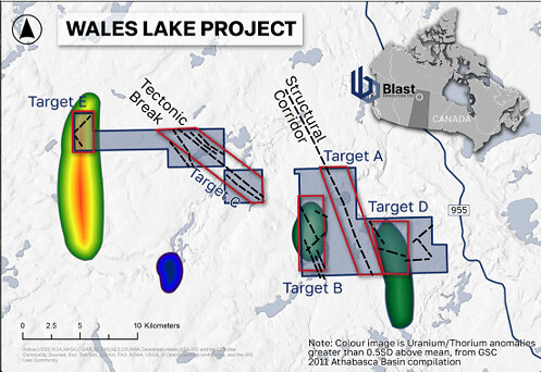 Figure 1: Priority Targets at Wales Lake Figure 1: Priority Targets at Wales Lake