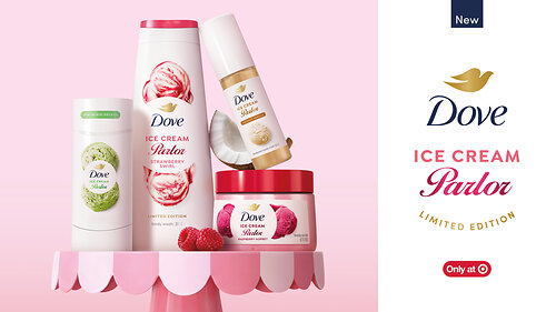 Design your own scent sundae with the NEW Dove Ice Cream Parlor Limited-Edition Collection. Design your own scent sundae with the NEW Dove Ice Cream Parlor Limited-Edition Collection.