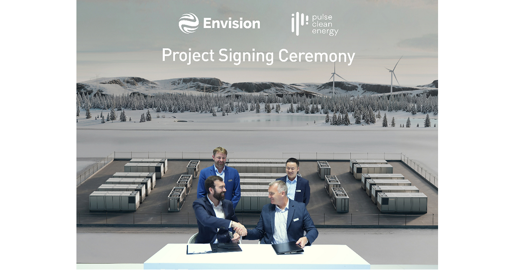 Envision Energy kooperiert mit Pulse Clean Energy bei einem 310-MWh-BESS-Projekt und treibt damit Energiesysteme der Zukunft f&uuml;r die n&auml;chste Generation britischer Energiespeicher voran