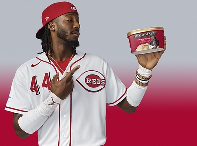 The eye-catching red packaging celebrates Elly De La Cruz both on and off the field (Image provided by UDF).