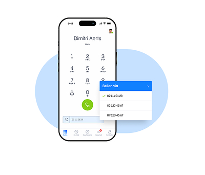 Call from your fixed business number (an 02, 03 or 09) straight from your own mobile. Work and private life neatly separated, on one phone.