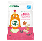 Little Bellies Organic Raspberry & Apple Nibblers for toddlers 12+ months, now available at Walmart Canada.