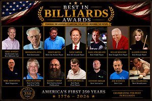 Best in Billiards Names the Greatest Players, Products and Contributors in American Billiards History