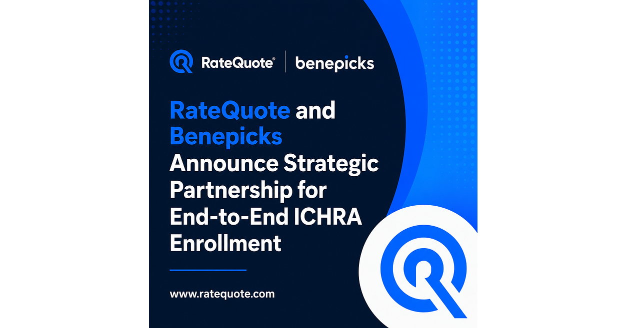 RateQuote and Benepicks Announce Strategic Partnership for End-to-End ICHRA Enrollment