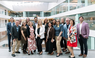 Bayer executives pose for photo with leaders from CU Anschutz, UCHealth, and Children's Hospital Colorado.