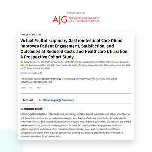 Oshi Health Publishes Prospective Study in the American Journal of Gastroenterology Validating Improved Outcomes and Reduced Healthcare Costs Through Virtual Multidisciplinary GI Care