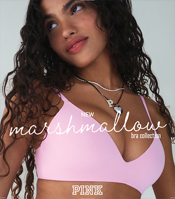 Victoria's Secret PINK's new Marshmallow Bra Collection, launching on July 8, 2026
