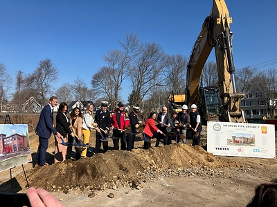 CTA Construction Managers Celebrates Groundbreaking for New Melrose Fire Engine 2 Station
