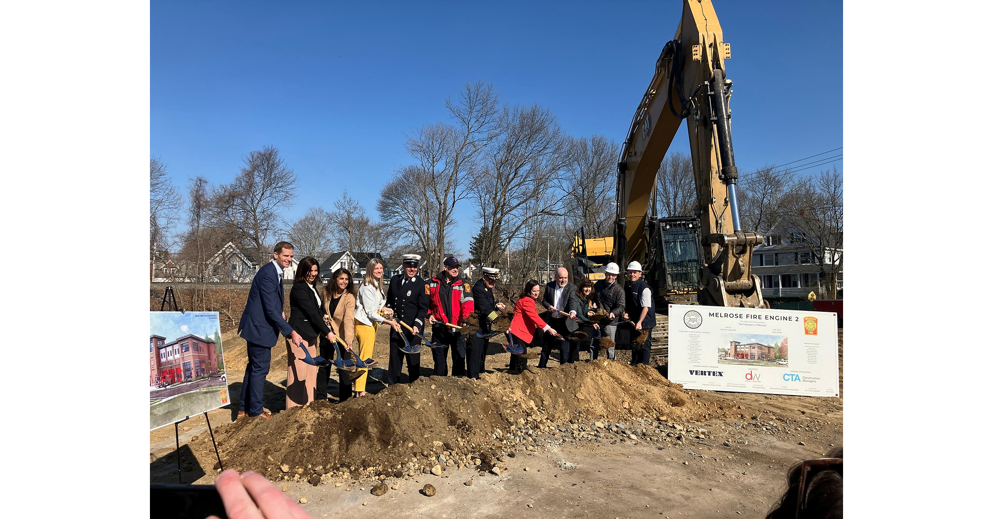 CTA Construction Managers Celebrates Groundbreaking for New Melrose Fire Engine 2 Station