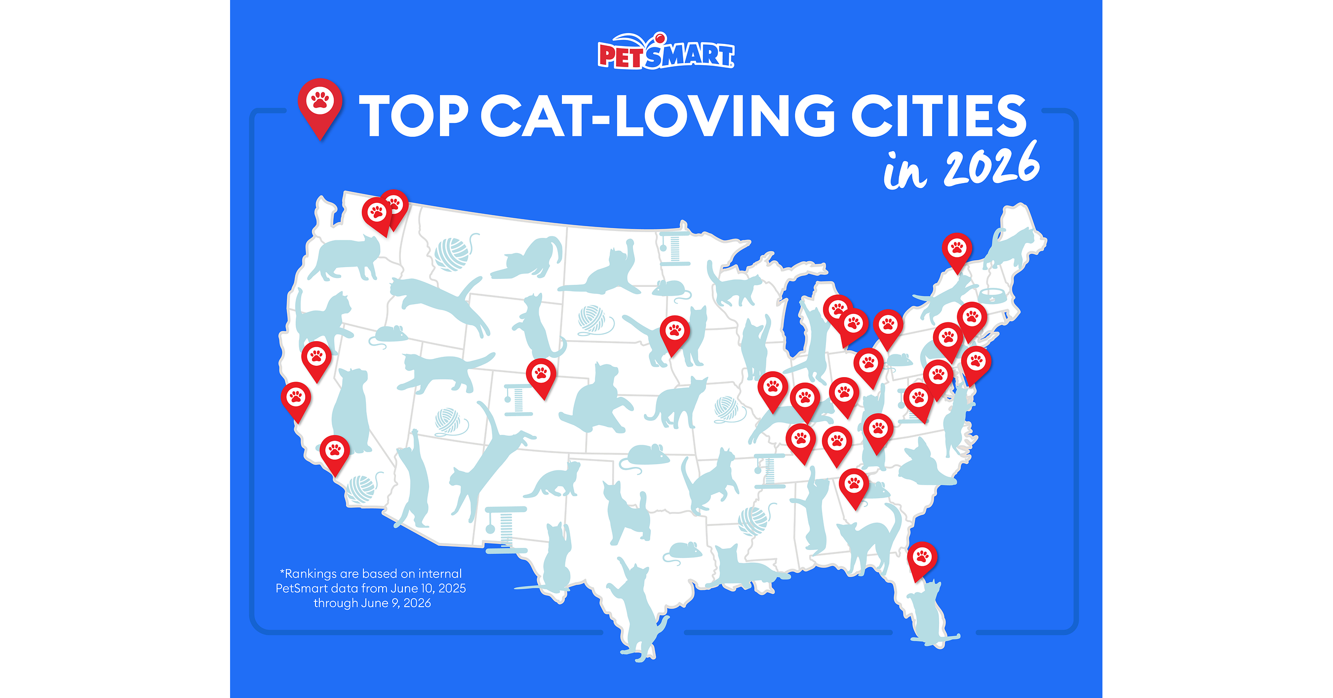 PetSmart Reveals Top 25 Cat-Loving Cities in 2026