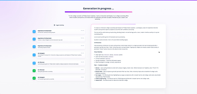 Our AI-based multi-agentic approach to interactive experience creation encodes best practices and optimal design techniques