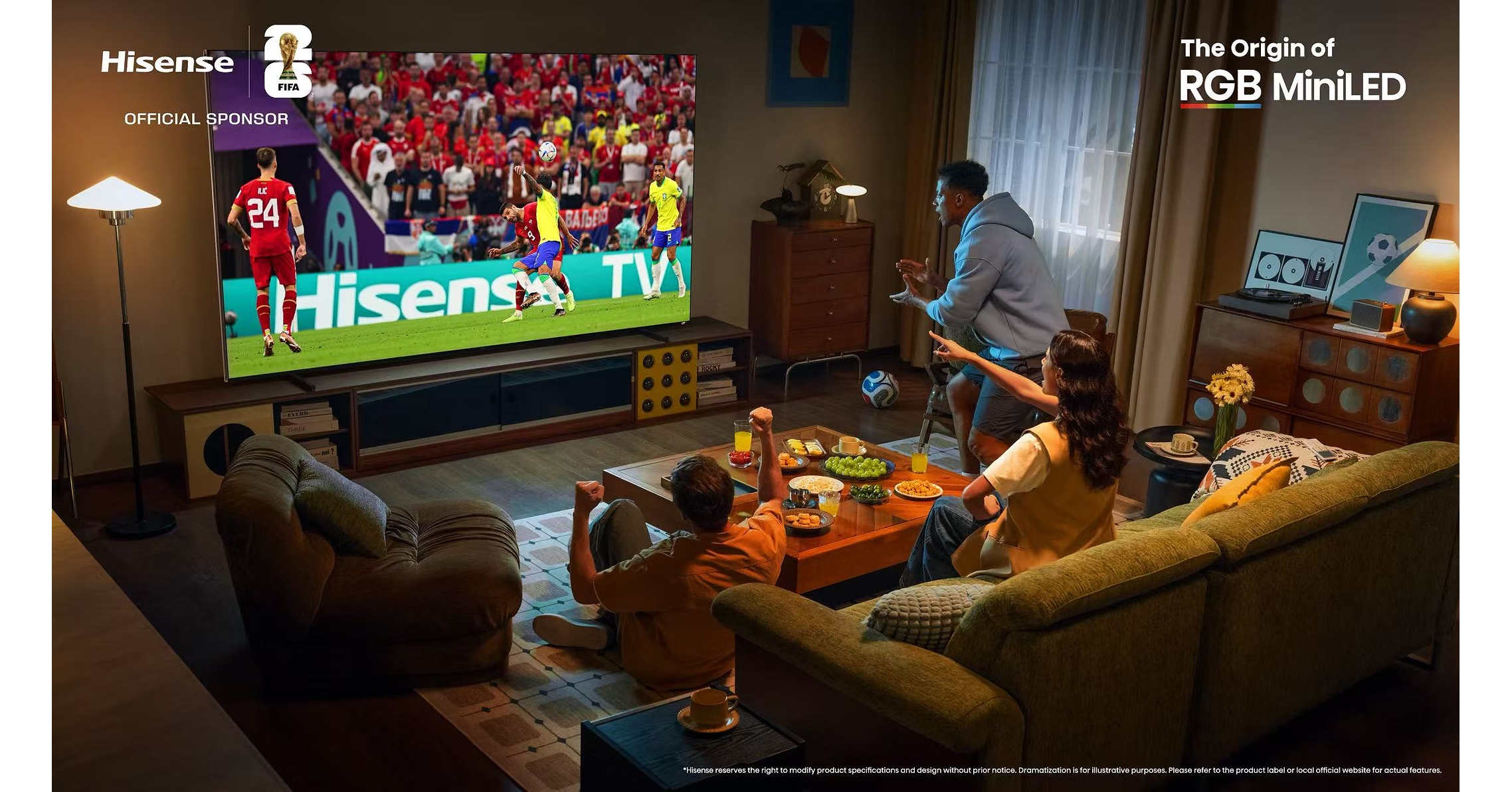 Přiblížení fanoušků k zápasu: Hisense vylepšuje zážitek ze sledování FIFA 2026™ díky inovacím displejů