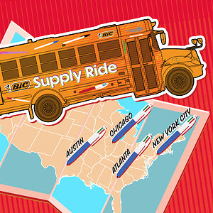 BIC Launches 'Supply Ride' Bus Tour--A Free Teacher Shopping Spree to Tackle the School Supply Gap