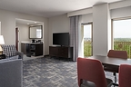 Refreshed suites at Embassy Suites Charlotte Concord include spacious living areas, modern amenities and flexible accommodations.