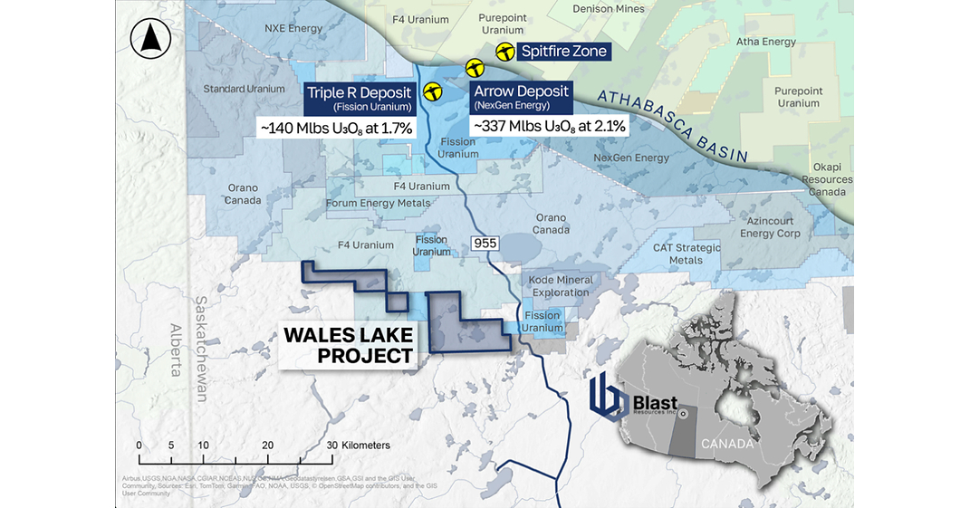 Blast Resources Announces a Structural Corridor on at its Flagship Wales Lake Project