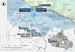 Blast Resources Announces a Structural Corridor on at its Flagship Wales Lake Project