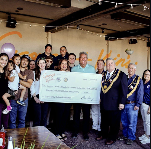 The Native Sons of the Golden West Napa Parlor #62 has presented a $18,000 contribution to the Napa Valley College Foundation