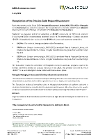 Completion of the Chalice Gold Project Divestment