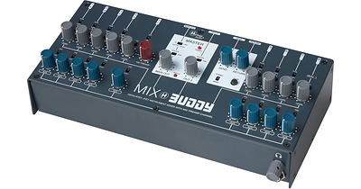 Heritage Audio Mix Buddy is a compact mixer featuring seven dual-mono / stereo unbalanced inputs for instruments and line-level gear and one tube-powered mic preamp with a unique morphing capability. Along with a balanced stereo input channel, this mixer offers plenty of options for gigging musicians.