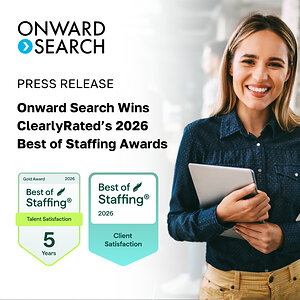 Onward Search Wins ClearlyRated's 2026 Best of Staffing Awards