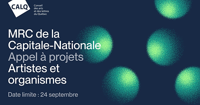 Le CALQ et ses partenaires annoncent le lancement d’un premier appel à projets découlant du renouvellement de l’Entente de partenariat territorial pour les arts et les lettres des MRC de la Capitale-Nationale. Le CALQ et ses partenaires annoncent le lancement d’un premier appel à projets découlant du renouvellement de l’Entente de partenariat territorial pour les arts et les lettres des MRC de la Capitale-Nationale.