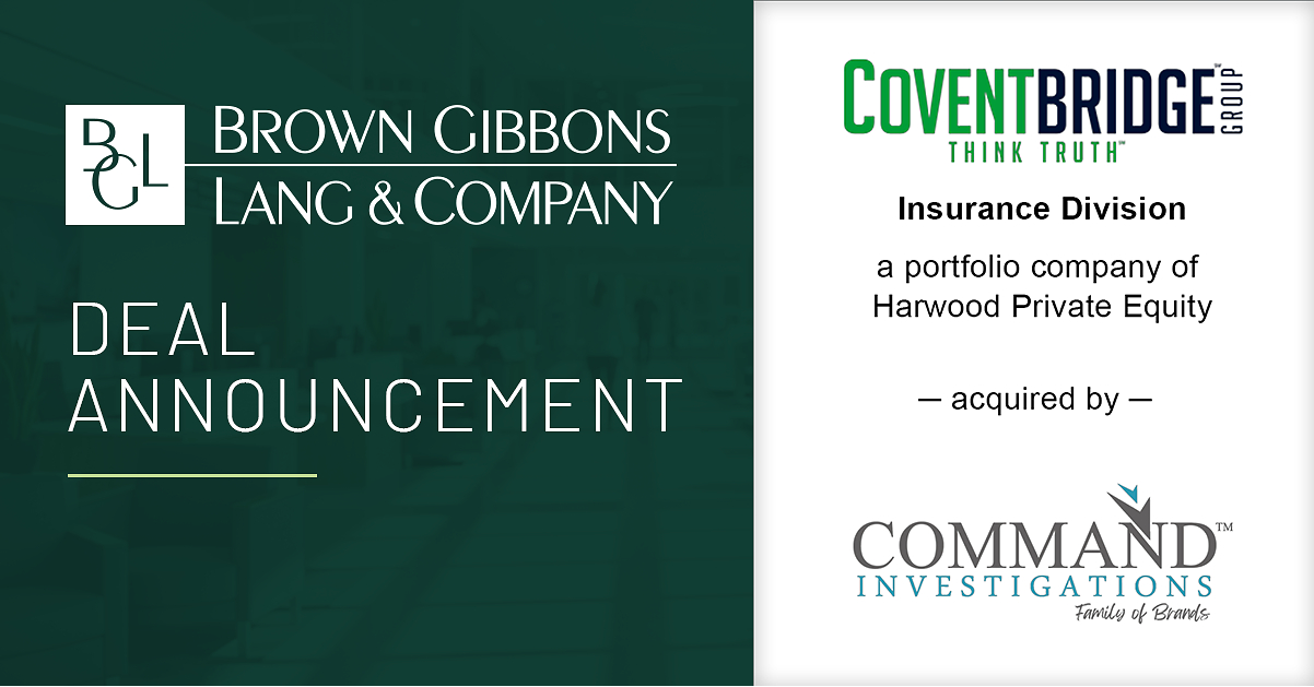 BGL Announces the Sale of CoventBridge's Insurance Division to Command Investigations