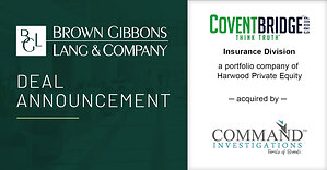 BGL Announces the Sale of CoventBridge's Insurance Division to Command Investigations