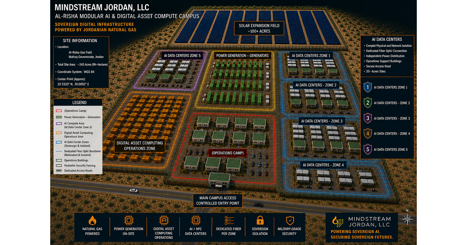 Mindstream Energy d/b/a Mindstream Jordan LLC Targets 400 MW Sovereign AI Infrastructure Platform In Jordan To Serve Growing Regional Compute Demand