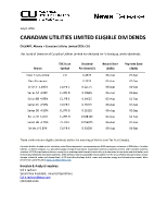 CANADIAN UTILITIES LIMITED ELIGIBLE DIVIDENDS