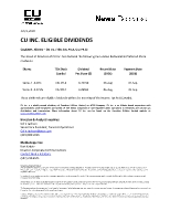 CU INC. ELIGIBLE DIVIDENDS