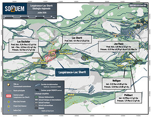 SOQUEM confirme la continuité des zones aurifères de Boyvinet sur le projet Lespérance-Lac Shortt