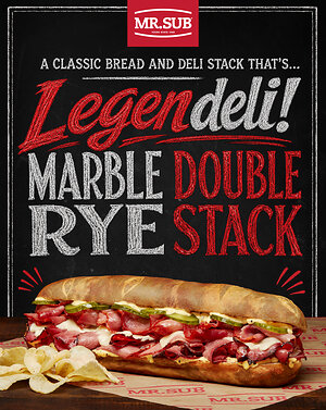 MR.SUB Brings Legendary Deli Flavour to Canadians with the New Marble Rye Double-Stack