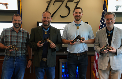 From left to right: Staff Sergeant Salvatore A. Giunta, Master Sergeant Earl D. Plumlee, Staff Sergeant Ryan M. Pitts, Staff Sergeant David G. Bellavia.