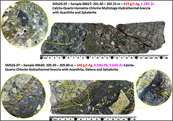 Figure 5: Drill Core Photo Illustrations - SMS26-07 High-Grade Samples in SE Extension Figure 5: Drill Core Photo Illustrations - SMS26-07 High-Grade Samples in SE Extension