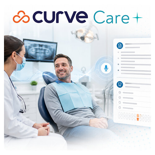 Curve Care+ helps dental teams streamline clinical documentation, charting, and perio workflows with native AI built directly into Curve Dental’s cloud-based platform