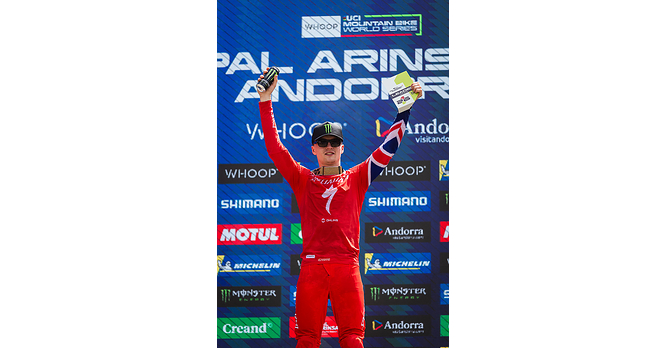 Monster Energy's Jordan Williams Wins Elite Men's Downhill at Round 6 of the WHOOP UCI Mountain Bike World Series in Andorra
