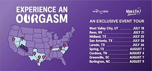 We-Vibe and Adam & Eve Stores Announce Exclusive Pop-Up Tour: Invite Visitors to Experience an Ourgasm