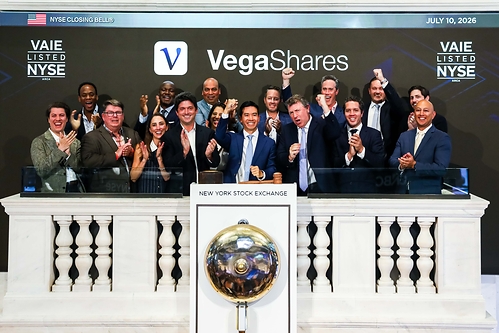 VegaShares ETF at the NYSE on July 10. This image opens in the lightbox
