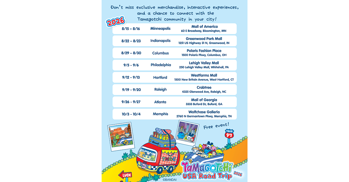 The Tamagotchi USA Road Trip Is Back and Celebrates 30 Years of Virtual Pet Fun