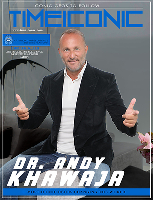 Dr. Andy Khawaja was named "Most Iconic CEO" by Time Iconic magazine. (Image of Andy Khawaja Courtesy of Time Iconic Magazine)