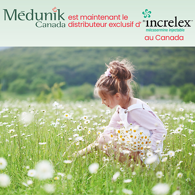Médunik Canada devient le distributeur exclusif d'INCRELEX® au Canada, renforçant ainsi le soutien apporté aux enfants atteints d'un trouble de croissance rare